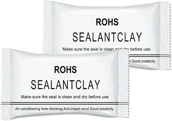 2 Pack Waterproof Sealant Mastic, Sealing Mastic Quick Mending Mud for Air Conditioning Repair, Wall Hole Filler Putty for Wall Holes Repair Sealant Clay