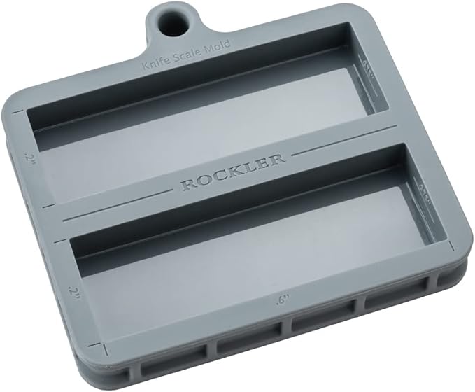 Rockler Silicone Casting Mold for Knife Scales - Resin Mold for Custom Knife Handle Blanks - Flexible Silicone Kit for Epoxy Casting, Smooth Finish 2 x 6 Inch Cavities