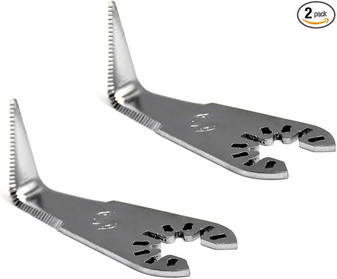 2PCS Cold Knife Blades Windshield L-Shaped Cutting Blade for Auto Glass Car Windows Sealant Adhesive Cutter - Fit Most Major Brands of Oscillating Tool