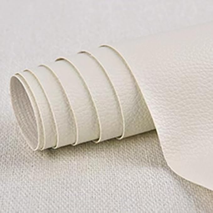 Self Adhesive Leather Repair Patch,Leather Repair Patch Tape Kit,Vinyl Repair Patches Waterproof for Couches,Furniture,Kitchen Cabinets,Car Seats (Beige,13.78"×53.94")