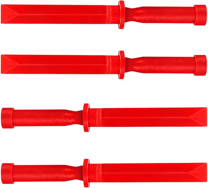 4Pcs Plastic Chisel Scraper Set Include - 3/4" & 7/8" & 1" & 1-1/2", Plastic Scraper Tool Car Chisel Scrapes Remover Tool for Removing Debris Film Adhesives