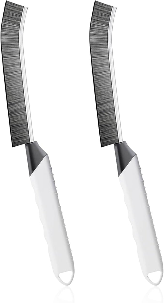 SUOXU Household Thin Cleaning Brushes,2pcs Hard Bristle Grout Scrub Brush Tool for Cleaning Tight Spaces in Home Kitchen Bathroom