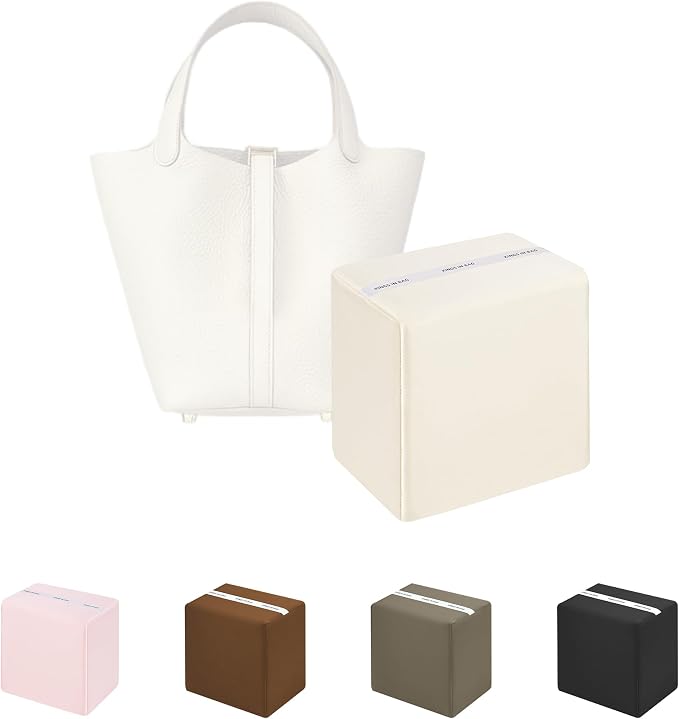 Purse Pillow Insert to Keep Shape - Lightweight Memory Foam Insert with Satin Cover for Home Storage & Travel, Multicolor Options, Fits for Picotin 22(Craie, PC22)