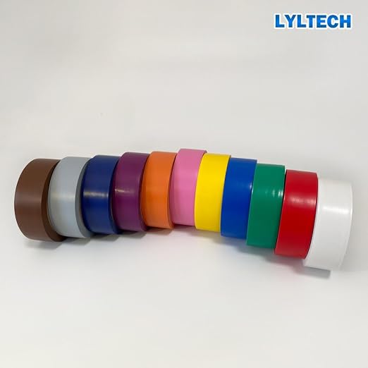 LYLTECH Matte Rainbow Electrical Tape 11 Colors 3/4in x 30ft Waterproof | Matte surface design, strong adhesive, durable & easy wrap insulating tape for electrical wire insulation and repair