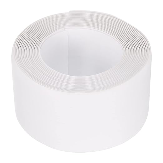 uxcell Waterproof Seal Caulk Strip Tape Self Adhesive 1.5" W x 10.5'L PVC Sealing Tape for Kitchen Bathroom White