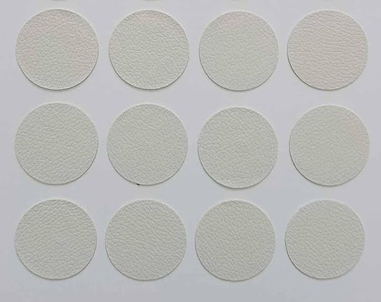 Round Leather Repair Patch for Furniture, Tape Self Adhesive for Couches Car Seat Sofa Jackets Handbags (OneSize,Beige White)