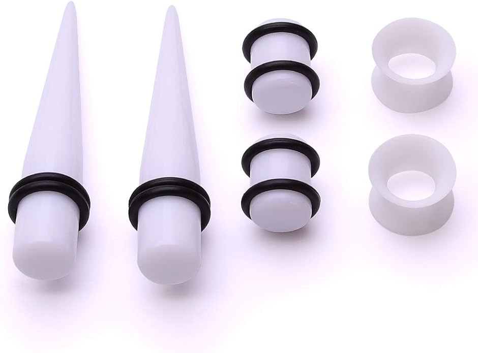 JieyueJewelry 50/54 Pieces Ear Stretching Kit 14G-00G Acrylic Tapers and Plugs + Silicone Tunnels - Ear Gauges Expander Set Body Piercing Jewelry