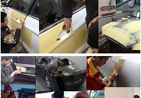 Body Filler Applicator Set 4 Pcs Auto Paint Tools Car Putty Knife Steel Sheet Putty Spreaders Metal Blade Automotive Repair Kit