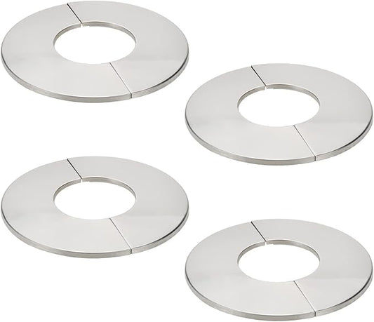 Wall Split Flange, Stainless Steel Round Escutcheon Plate for 2.4"/61mm Diameter Pipe, Pack of 4