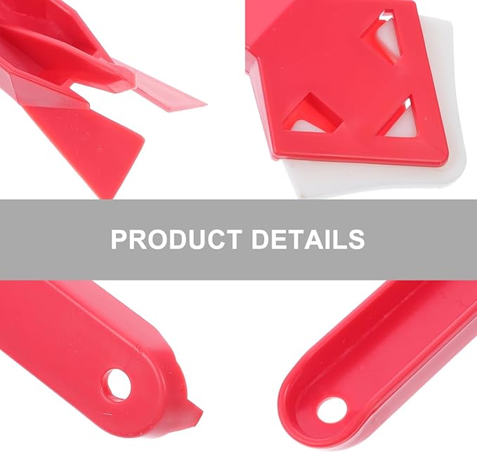 UPKOCH 4 Sets Silicone Caulk Finishing Tool Kit Grout Scraper and Sealant Smoothing Scraper for Bathroom Kitchen Tile Joint Repair 5.51X1.96X0.39In