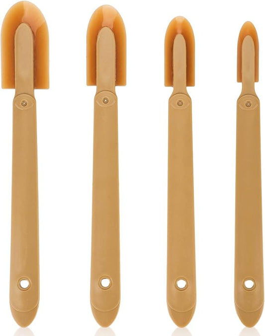 4pcs Caulking Spatulas, 4 Sizes Set Rubber Caulking Finishing Tool Caulk Smoothing Tool Sealant Grout Caulk Applicator Tool for Ceramic Tiles, Baseboards, Kitchens, Bathrooms