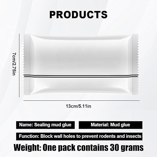 New Type Waterproof Sealant Mastic, 2025 Waterproof Repair Sealing Clay, Quick Mending Mud for Drain Connection, Air Conditioning Hole, Wall Gaps Filler (6pcs, 30g)