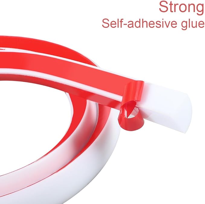 3/4 Inch Flexible Quarter Round Molding, 4.9Ft Trim Molding with Self Adhesive for Wall Tile Edge Floor Corner, Staircase Cabinet Tub (White)