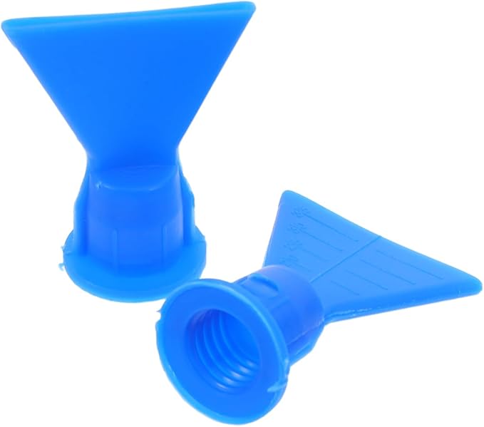 Ipetboom Flat Caulk Tip Applicators, 2-Piece Threaded Nozzle Adapter Set, Caulking Gun Tool for Smooth Beads and Clean Finishes on Trim, Molding and Bodywork