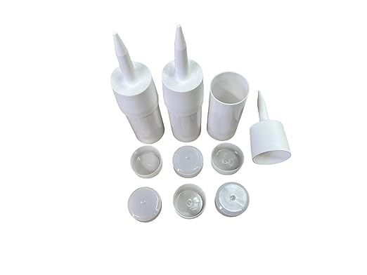 Reusable Empty Caulk Tube - Mini Caulk Tubes - Refillable Caulking Cartridge 5 oz. 1/2 Size Tubes - (3 Pack) Compatible with Standard Caulk Guns