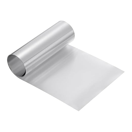 uxcell Aluminum Flashing Roll, 5in x 3.3ft Metal Roof Panels 0.15mm Waterproof Aluminum Sheet Roll for House Repair, Roof Flashing, Sealing Windows Doors, DIY Projects