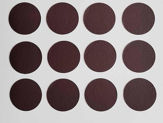 Round Leather Repair Patch for Furniture, Tape Self Adhesive for Couches Car Seat Sofa Jackets Handbags (OneSize,Redbrown)