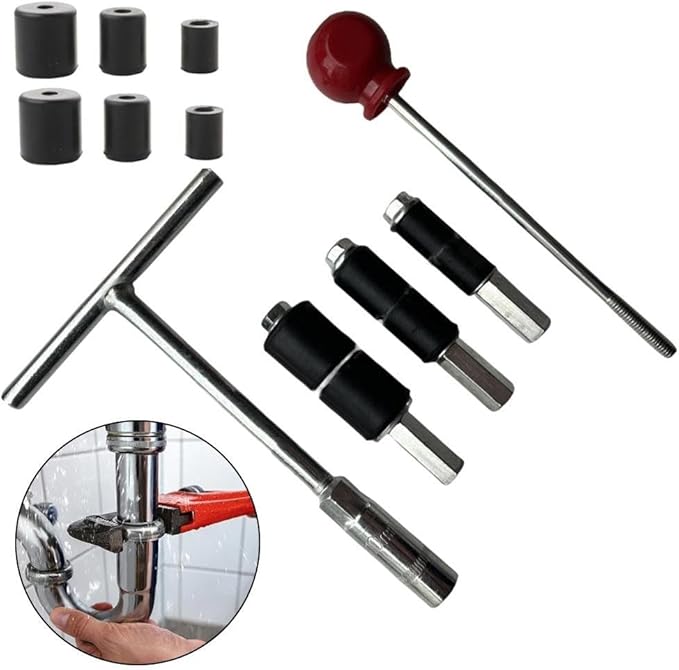 FABsULETTA Stainless Steel Hot Melt Water Stop Pin Kit, PPR Pipe Repair Tool Set with RuBsBser Rings for Concrete SlaBs and Through Wall Leaks(B)