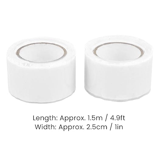 Self Fusing Silicone Tape High Temperature Adhesive Tape for Plumbing Repairs Hose Leak Fixing 2 Rolls 1.5m x 2.5cm (White)