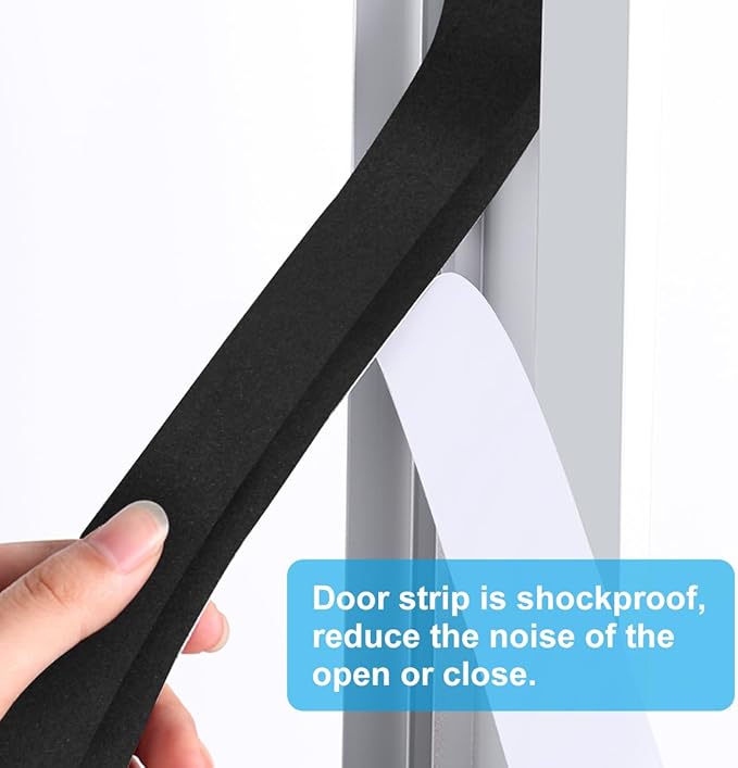 Seal Foam Tape, 2 Rolls 1 Inch W x 1/2 Inch T Weather Stripping for Door and Window,High Density Single Sided Closed Cell Door Insulation Weather Strip, 2 Rolls Total 13FT Black