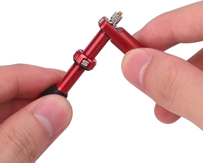 Tubeless Value Stems 40mm 44mm Premium No Leak Tubeless Presta Valve Stems Kits with Integrated Value Core Remover Tool and Valve Stem Caps Fit Most Bicycle Tubeless Rims Pair