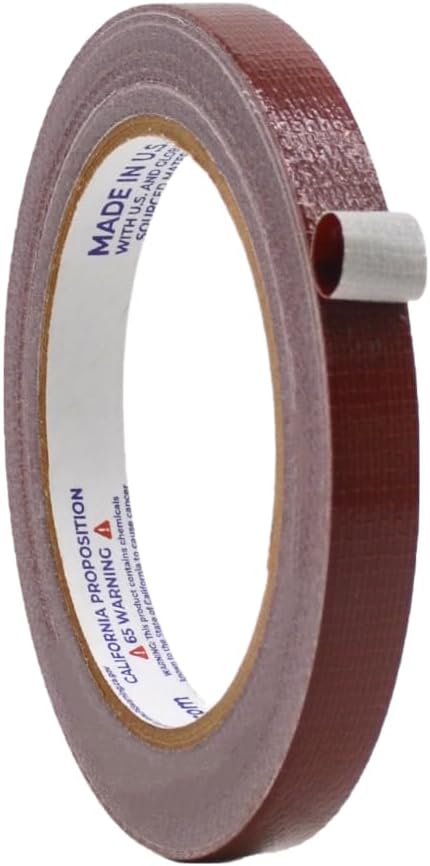 WOD DTC10 Advanced Strength Industrial Grade Burgundy Duct Tape, 1/2 inch x 60 ft. Waterproof, UV Resistant For Crafts & Home Improvement
