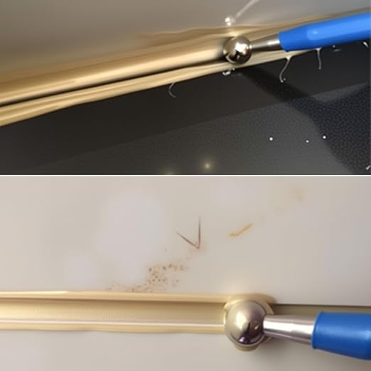 Concrete Countertop Caulking Tool Metal Ball Tile Caulk Finishing Tool Double Steel Pressed Ball Tile Grout Repairing Stick 8 Pack