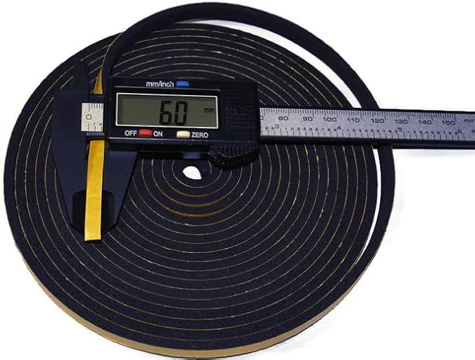 ACCORDION BELLOWS REPAIR SEAL TAPE ROLL ITALIAN MADE SELF ADHESIVE 16 FEET ROLL SIZE: (6MM WIDE X 2MM THICKNESS)