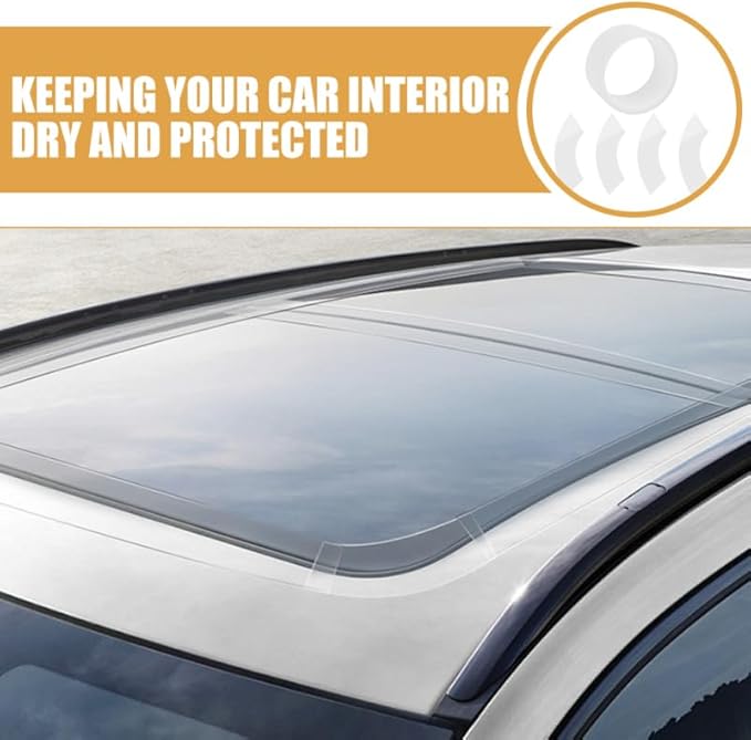 ULTECHNOVO Waterproof Sunroof Seal Strip 118In Weatherproof Foam Weather Seal Tape for Car Window Weather Stripping Leak Prevention Noise Reduction Easy Installation