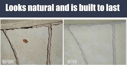 ConSandtrate Concrete Crack Filler - 2 LB (Single Bottle) for Filling in Concrete Cracks on driveways, walkways and patios (Gray)