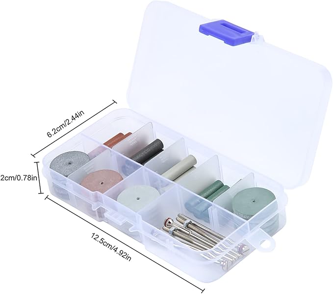Silicone Polishing Wheels Kit Mixed Lab Buffing Wheel Rotary Hand Pieces Tool Assortment Kit 40pcs 4 Colors Rubber + 6 Pcs Mandrel Shank for Jewelry, Jade and Carving