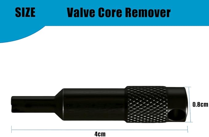 Premium Valve Core Removal Tool,Tire Valve Stem Tool for Car Motorcycle Bike Truck Tire Repair Install Tool for All Standard Valve Cores,Keychain Hole, Knurled Grip