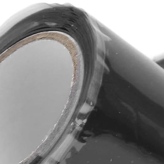 Self Fusing Silicone Tape High Temperature Adhesive Tape for Plumbing Repairs Hose Leak Fixing 2 Rolls 1.5m x 2.5cm (Black)