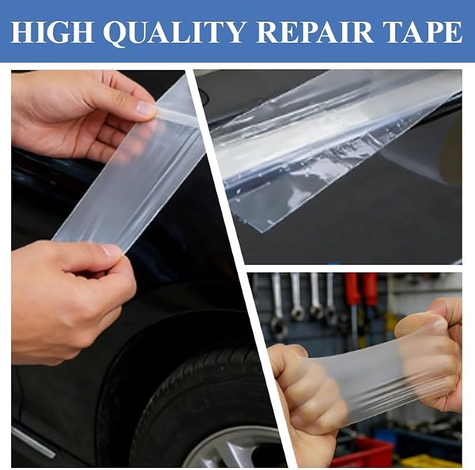 Inflatable Patch Repair Kit,Waterproof TPU Pool Repair Tape, Heavy Duty Repair Patch,Clear Vinyl Patches for Bounce House, Pool, Tent, Leather, Canvas, Canopy, Pool Floats, Air Mattress,5 Inch x 5FT