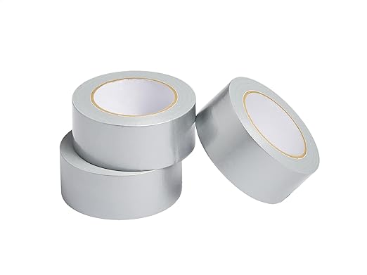 Amazon Basics Strong Adhesive Heavy-Duty Duct Tape for Sealing & Patching, Tear by Hand, 1.88" x 30-yard, Silver, 3-Pack (Previously AmazonCommercial)
