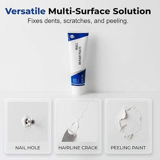 Drywall Mending Agent Kit, Quick Drying Wall Repair Paste with Scraper, Easy DIY Wall Hole Crack Dent Filler for Household Surface Restoration (1pcs)