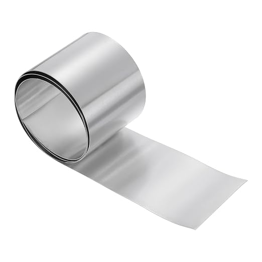 uxcell Aluminum Flashing Roll, 3in x 3.3ft Metal Roof Panels 0.5mm Waterproof Aluminum Sheet Roll for House Repair, Roof Flashing, Sealing Windows Doors, DIY Projects