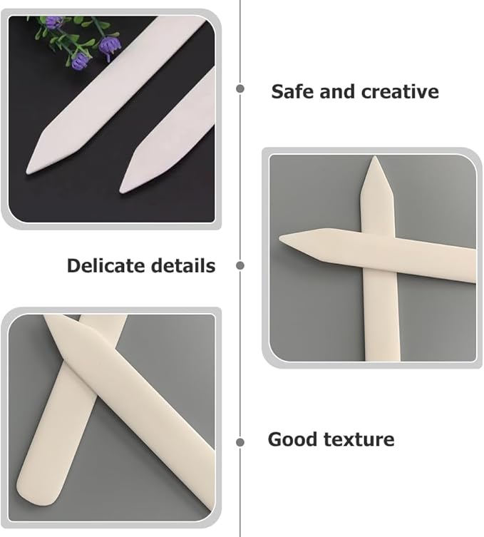 Healeved Clothes Scraper 2-Pack Fabric Clothing Scraper and Stain Removal Tool Made of Pe Material 5.90X1.57X0.39In for Laundry Cleaning and Origami Crafting Household Use