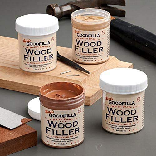 Goodfilla Ash, 8 oz, Wood and Grain Filler, Stainable, Tintable, Sandable, Zero Waste, Non-Toxic, USA Made