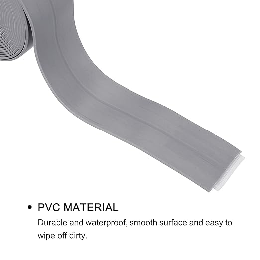 uxcell Waterproof Seal Caulk Strip Tape Self Adhesive 0.87" W x 10.5'L PVC Sealing Tape for Kitchen Bathroom Grey