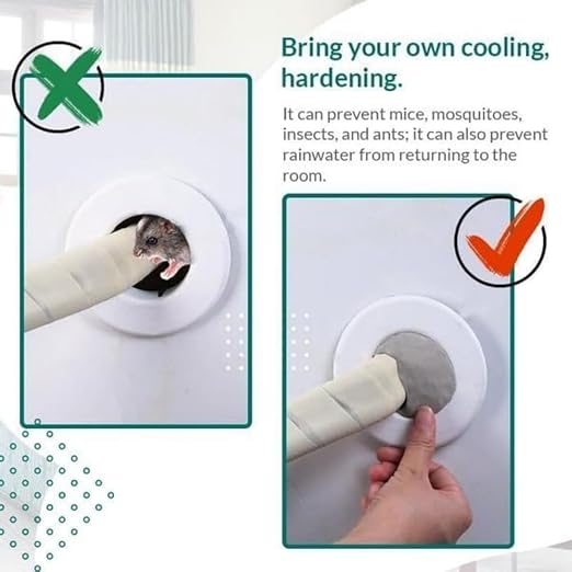 Waterproof Sealant Mastic, 2026 New Type White Mastic Repair Sealing Clay, Quick Mending Mud for Drain Connection, Wall Hole, Air Conditioning Hole and Gaps Wall Filler (6)