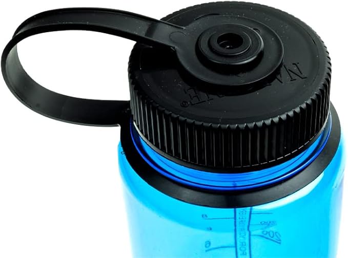 Nalgene 16 oz Wide Mouth Water Bottle | Slim Cup Holder Size, BPA-Free, Durable & Leak Proof, Lightweight Travel Bottle, Slate Blue