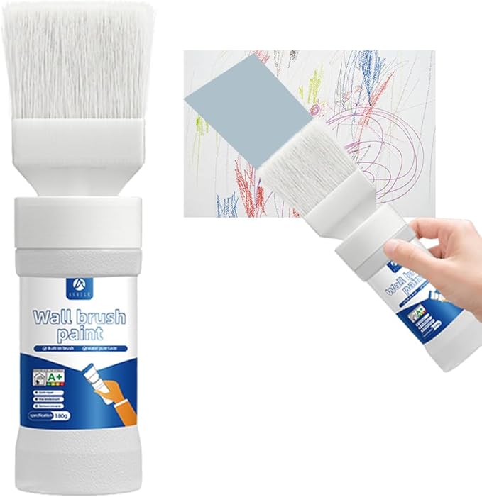 Brush Latex Paint wall Repair Tool (180g, Grayish Blue) Strongly Covers Cracks and Graffiti