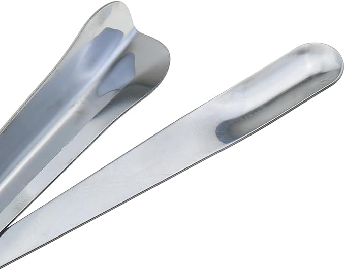 Heyous 2PCS Silver Stainless Steel Double Ended Caulking Tools Cement Slurry Cleaning Utensil Shaded Corners Scraper Wall Tile Spatula