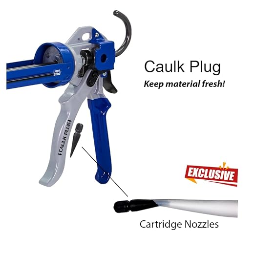 Newborn 250 Super Smooth Rod Revolving Frame Caulking Gun, 1/10-Gallon Cartridge Capacity, 18:1 Thrust Ratio (Pack of 6)