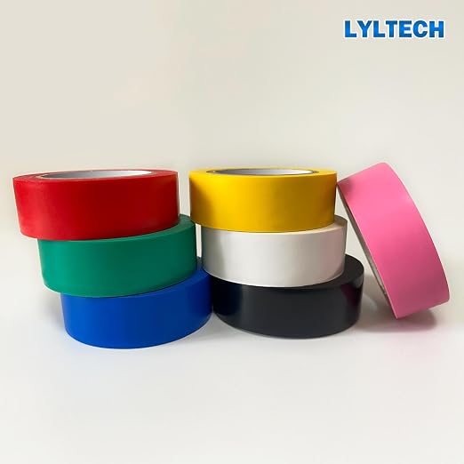 LYLTECH Electrical Tape 7 Rolls 3/4in x 30ft Multi Colored Waterproof | 7 Assorted Colors Pink Yellow Red Green Blue White Black, Strong Adhesive Durable Easy Wrap Insulating Tape for Wire Repair