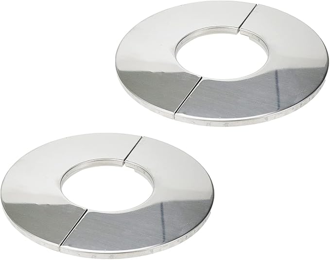 Wall Split Flange, Stainless Steel Round Escutcheon Plate for 2.4"/61mm Diameter Pipe, Pack of 2
