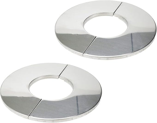 Wall Split Flange, Stainless Steel Round Escutcheon Plate for 2.4"/61mm Diameter Pipe, Pack of 2