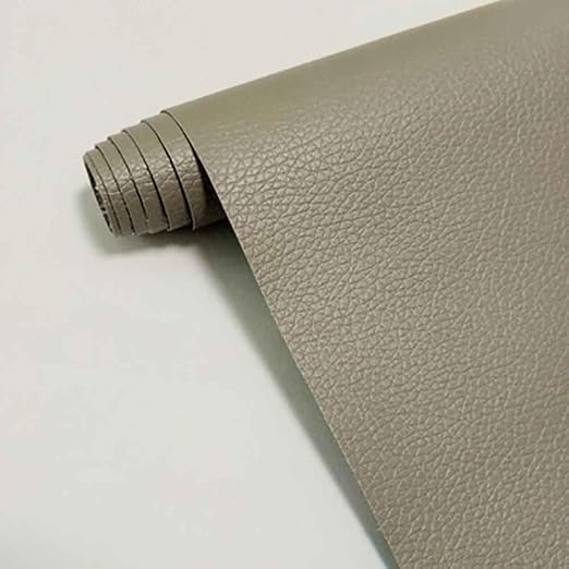 Leather Repair Patch,Self Adhesive Leather Repair Tape for Furniture,PU Leather Repair Kit for Car Seat, Couch, Sofa, Chair, (Gray,12X50 inch)