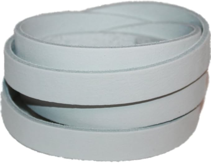 Leather Strap for Crafts & Jewelry | 72 Long × 5/8" Wide × 1/8" Thick (7-8oz) | Genuine Leather Strips for Crafts, Projects or Repairs - White | 4-Pack